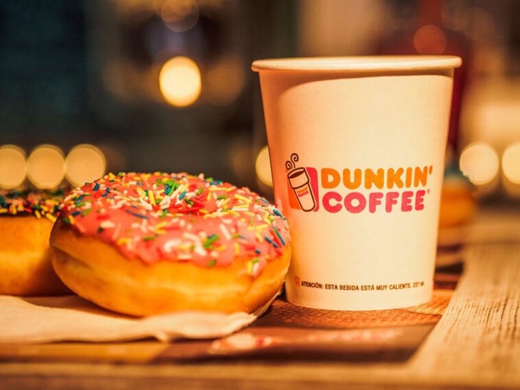 How do I get a free coffee from Dunkin Donuts?