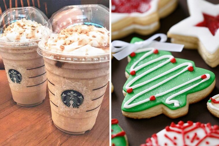 How do I order a Christmas cookie frappuccino?
