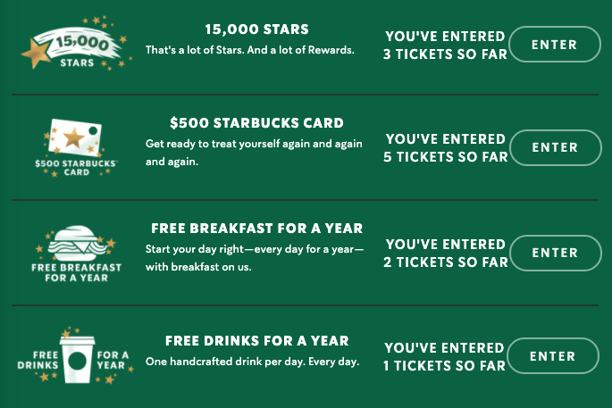 How do I redeem Starbucks Starland rewards?
