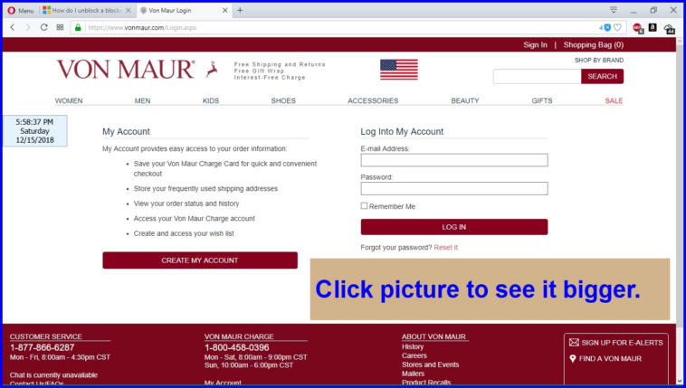 How do I unblock Macy's website?
