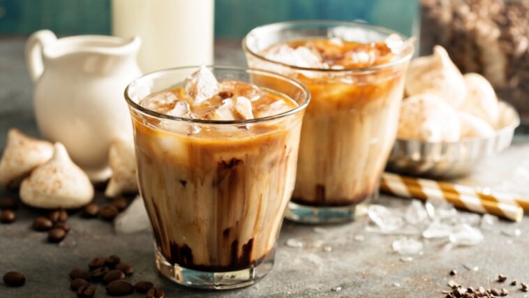 How do you add flavor to iced coffee?