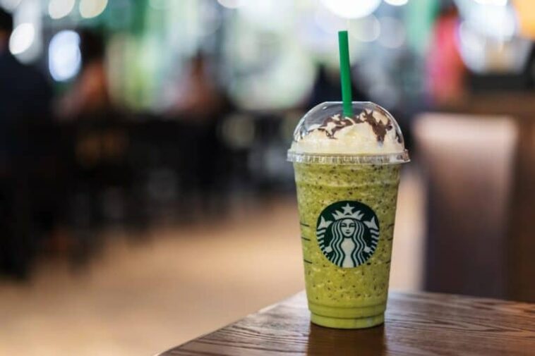 How do you add strawberry puree to Starbucks app?