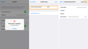 How do you delete a credit card from the Starbucks app on iphone?