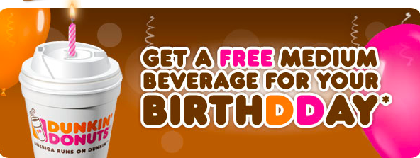 How do you get free Dunkin Donuts on your birthday?