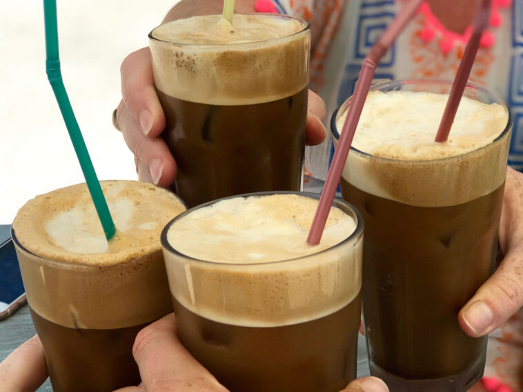 How do you make a Nescafe 3 in 1 frappe?