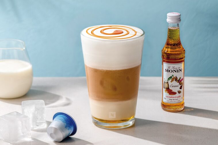 How do you make a caramel brulee latte less calories?