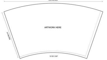 How do you make a cup wrap template?