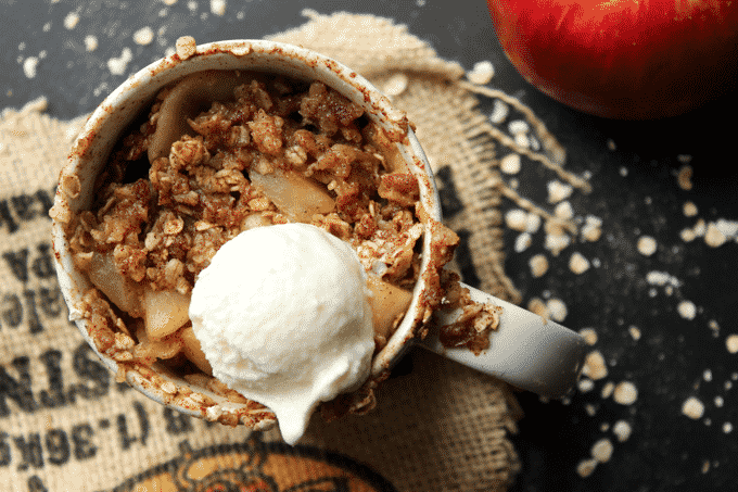 How do you make macchiato apple crisp less calories?