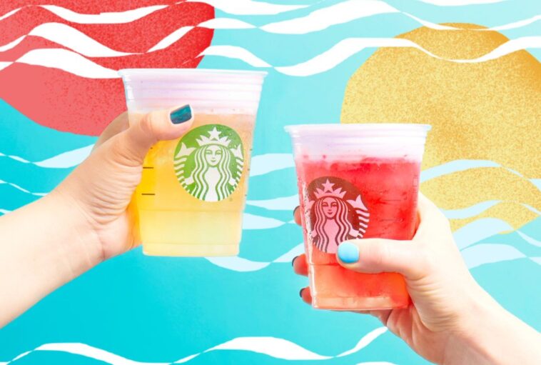 How do you order Starbucks peach lemonade sunrise?