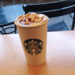 How do you order a caramel latte from Starbucks?
