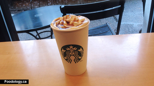 How do you order a caramel latte from Starbucks?