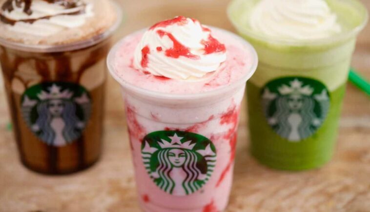 How do you order a strawberries and cream frappuccino?