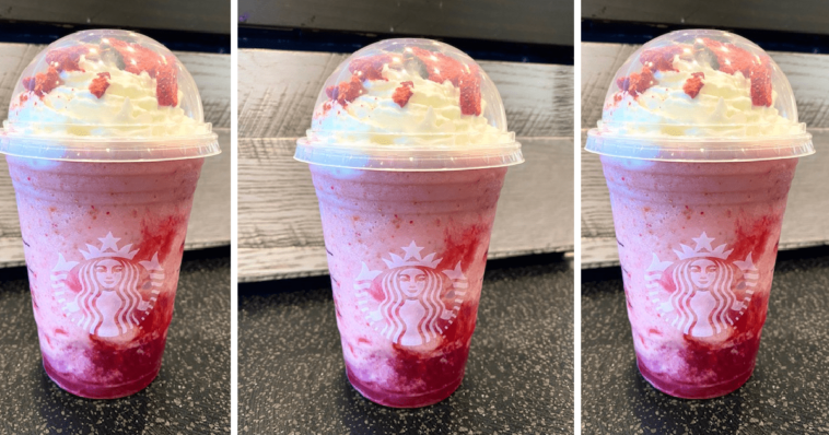 How do you order a strawberry frappuccino from Starbucks?