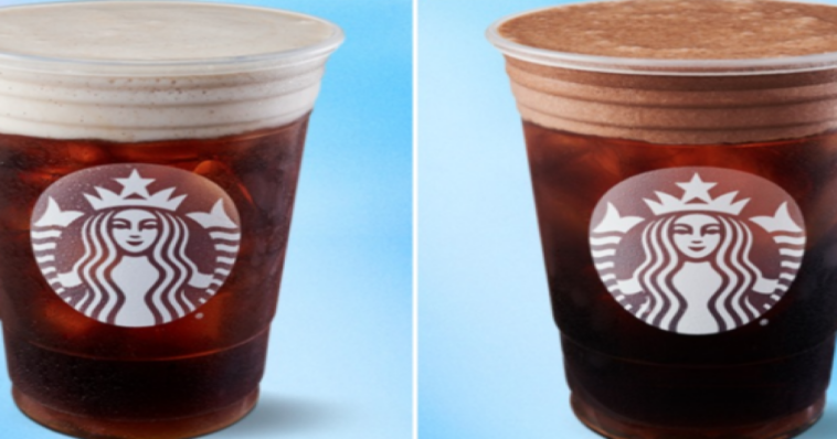 How do you order cold foam on the Starbucks app?