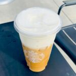 How do you order iced white mocha with sweet cream foam and caramel drizzle on app?