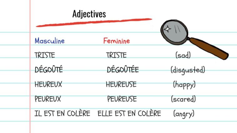 How do you say small and feminine in French?