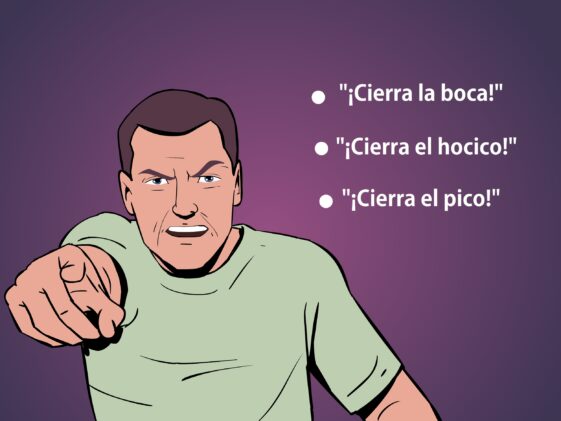How do you shut up in Spanish?