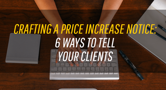 How do you write a price increase notice?