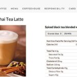 How many calories are in a Starbucks chai tea latte?