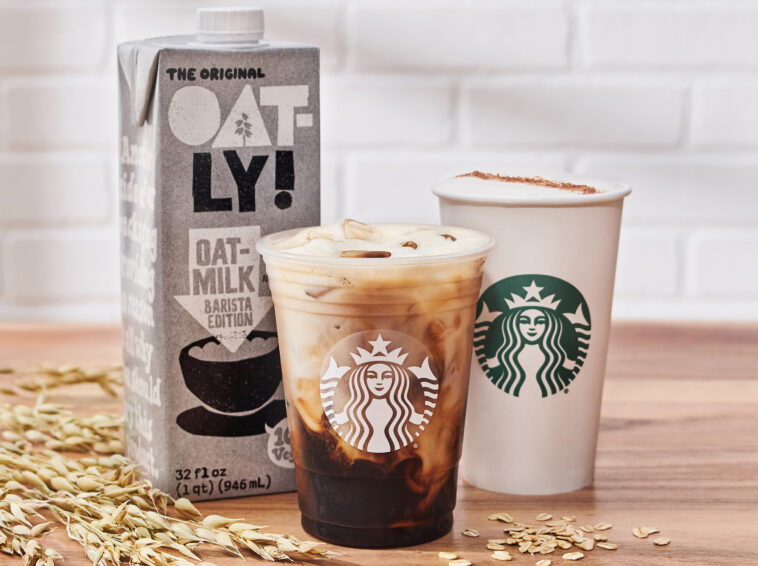 How many calories are in a Starbucks iced coffee with oat milk?