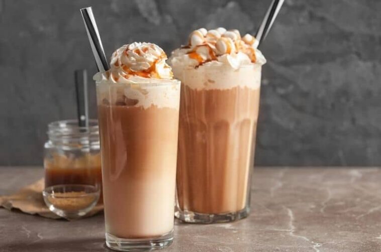 How many calories are in a caramel frappe?