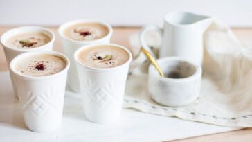 How many calories are in a dirty chai with almond milk?