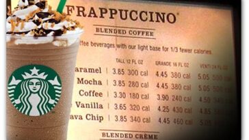 How many calories are in a medium mocha cookie crumble Frappuccino?