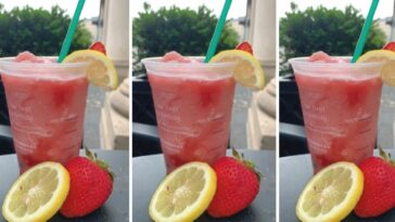 How many calories are in a strawberry lemonade from Starbucks?