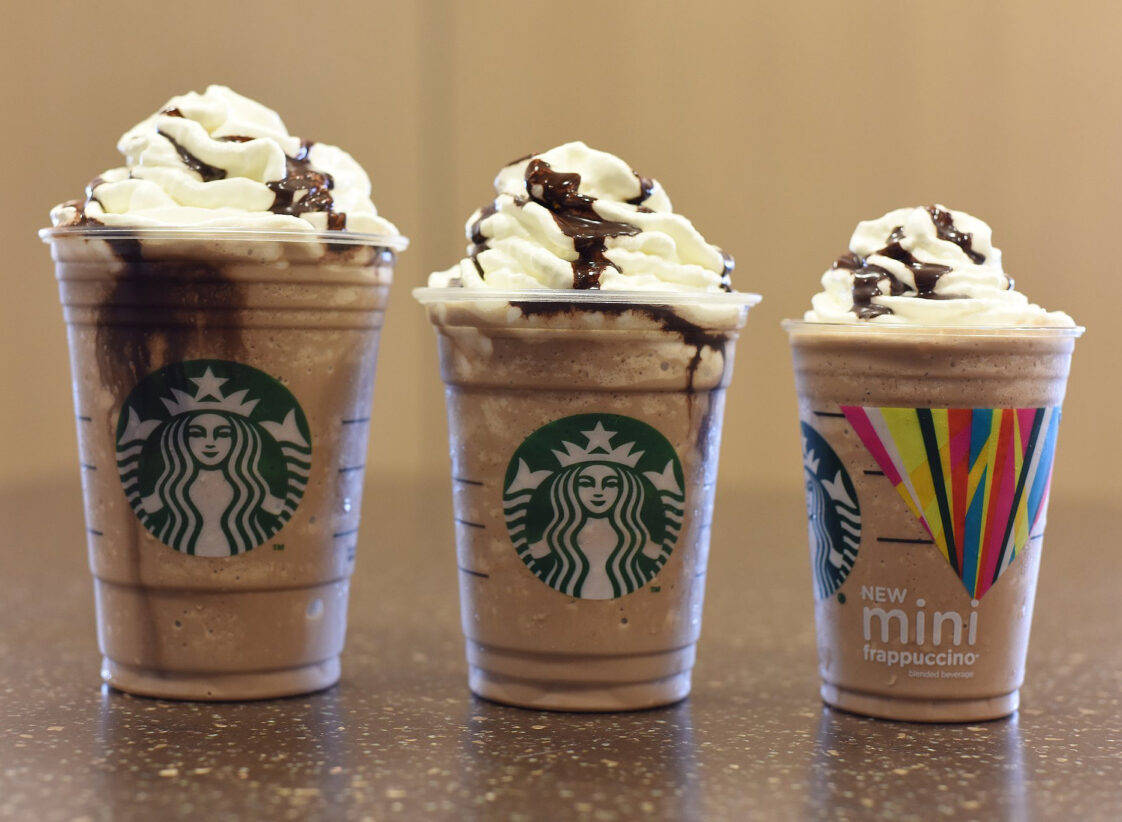 How many calories are in a tall caramel Frappuccino from Starbucks?