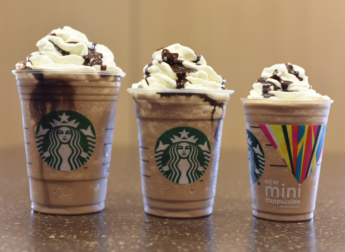 How many calories are in a tall caramel Frappuccino from Starbucks?