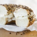 How many calories are in a thin bagel with cream cheese?