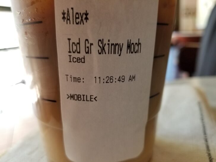 How many calories are in a venti caramel macchiato with coconut milk?