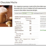 How many calories are in a white chocolate mocha?