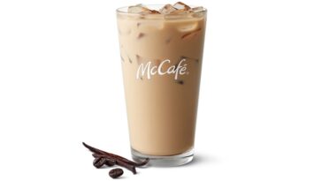 How many calories are in an iced vanilla latte with Whole Milk?