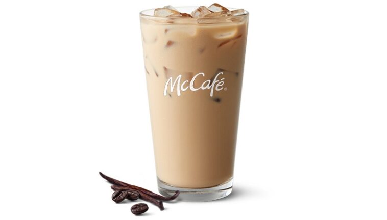 How many calories are in an iced vanilla latte with Whole Milk?