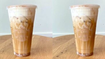 How many calories are in an iced white mocha with sweet cream foam from Starbucks?
