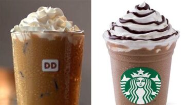 How many calories does a caramel frappe have from Starbucks?