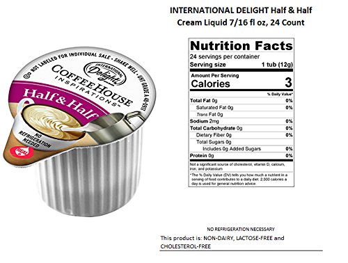 How many calories is half and half?