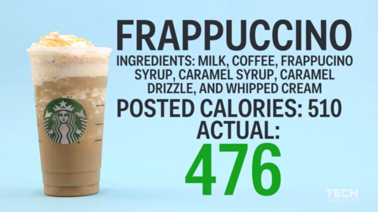 How many calories is in a Caramel Frappe from Starbucks?