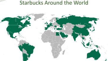 How many countries does Starbucks operate in?