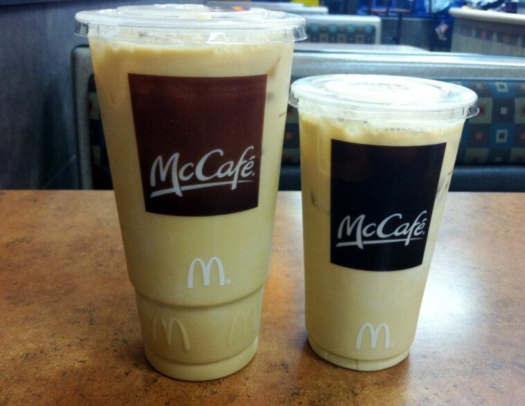 How many ounces is McDonalds small iced coffee?
