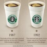 How many times did Starbucks change their logo?