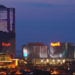 How many towers are at Harrah's Atlantic City?
