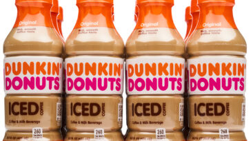 How much caffeine is in Dunkin Donuts French Vanilla Iced Coffee?