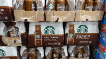 How much caffeine is in Starbucks iced coffee from Costco?