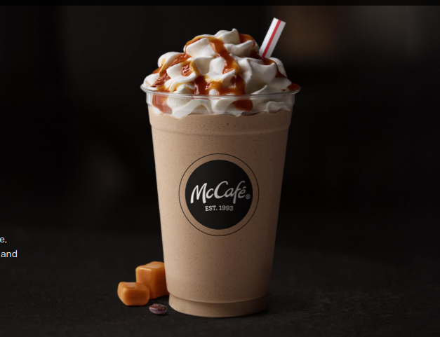 How much caffeine is in a caramel frappe?