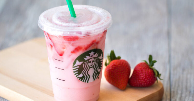 How much caffeine is in a grande pink drink?