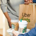 How much does Uber Eats charge to deliver Starbucks?