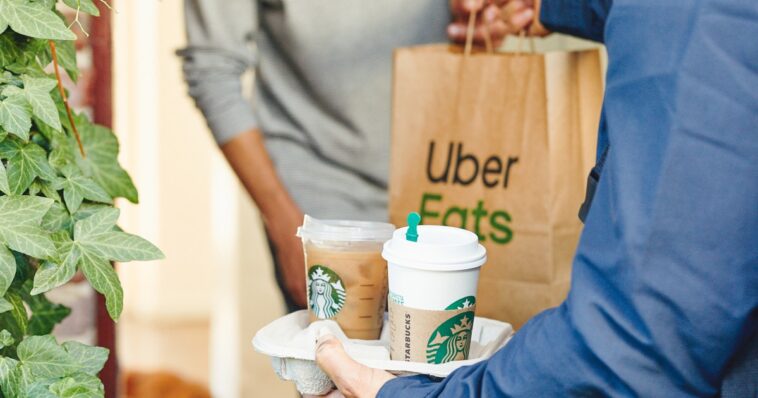 How much does Uber Eats charge to deliver Starbucks?