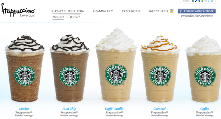 How much does a frappe cost at Starbucks?